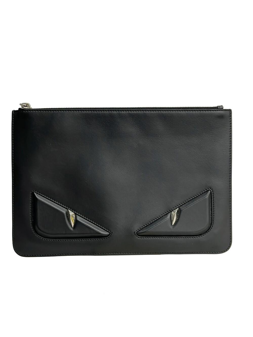 Fendi Bag Bugs Dark Gray Silver Leather #372353F58B